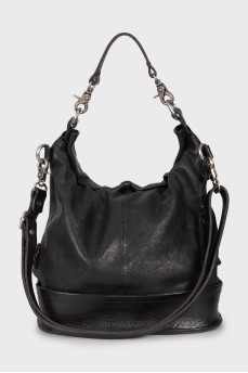 Leather bucket bag 