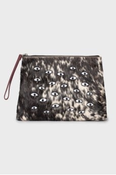 Decorated clutch bag