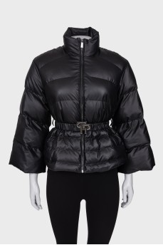 Black jacket with belt