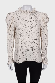 White blouse in print