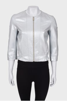 Silver cropped jacket