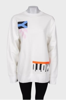 Long sweatshirt with tag