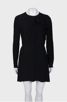 Black dress with drapery