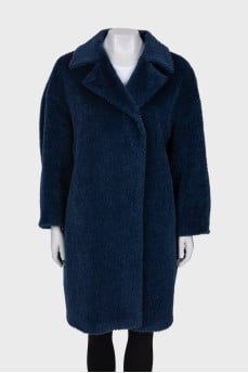 Blue wool coat