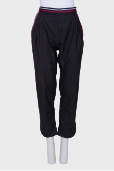 Black straight trousers