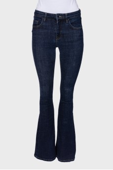 Navy blue flare jeans