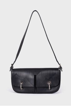Black baguette bag