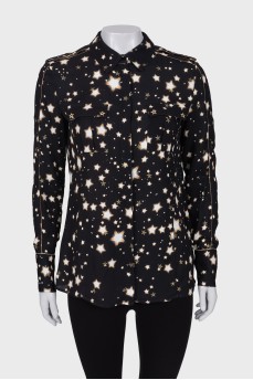Black print shirt