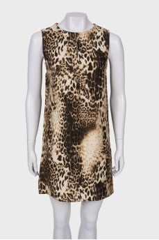 Mini dress in animal print