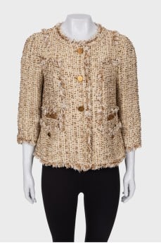 Tweed jacket with pockets