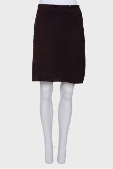 Brown wool skirt