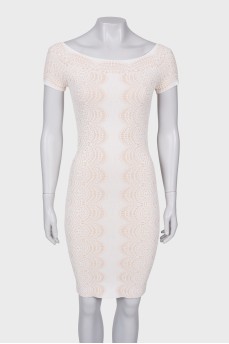 White dress in print