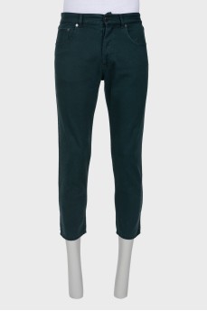 Men's green jeans