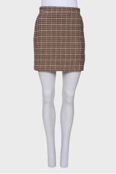 Checked mini skirt