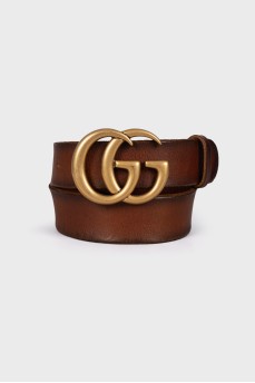Brown leather belt