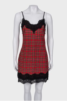 Plaid mini dress
