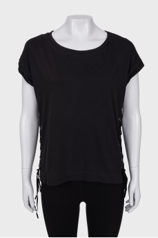 Black tie-dye T-shirt
