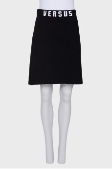Straight mini skirt