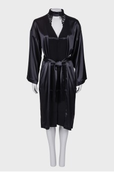 Silk dress with belt