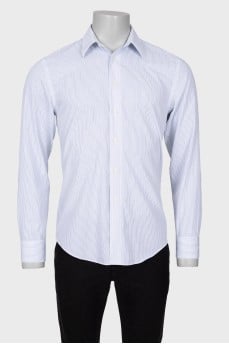 Men's white striped shirt