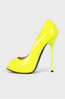 Bright yellow stilettos