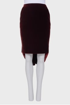 Bordeaux velor skirt