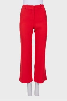 Red straight pants