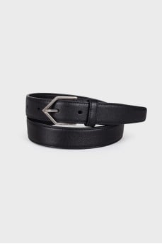 Black leather belt