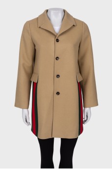Beige shift coat