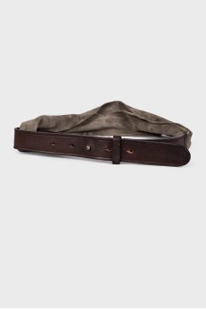 Combined leather belt