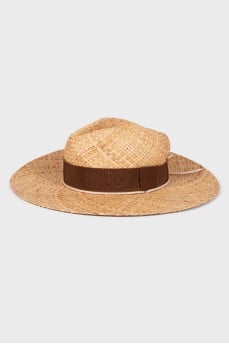 Straw hat with chain
