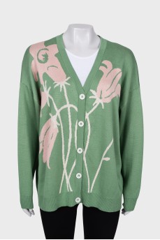 Green cardigan with tag