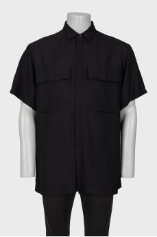 Men's black oversized shirt