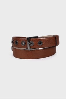 Brown embossed belt