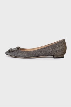 Silver flats Hangisi Crystal