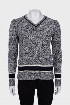 V-neck wool sweater