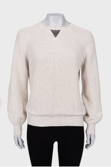 White loose fit sweater