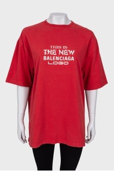 Red loose fit T-shirt