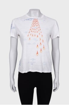 White T-shirt with print