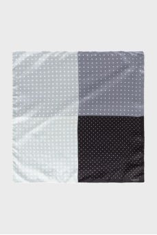 Polka dot silk scarf