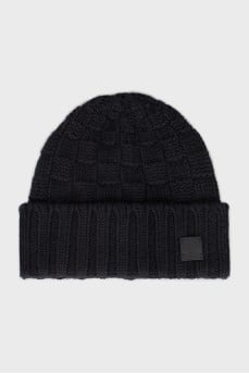 Black cashmere hat