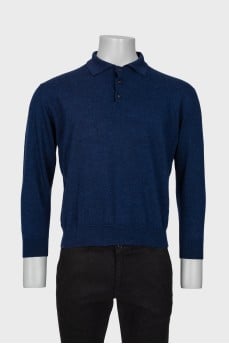 Men's blue wool jumper