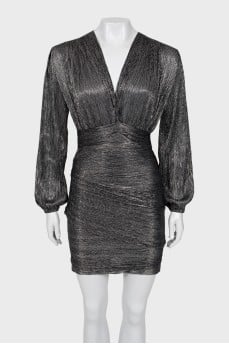 Semi-sheer dress with lurex