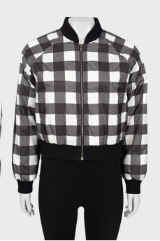 Black and white checked jacket 