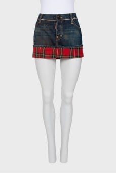 Denim mini skirt
