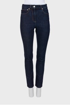 Dark blue high rise jeans 