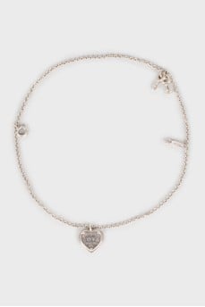 Silver bracelet with charms