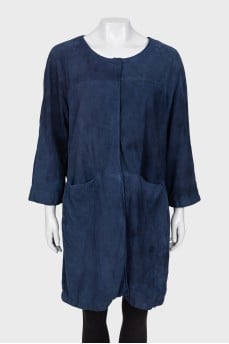 Blue cardigan with pockets
