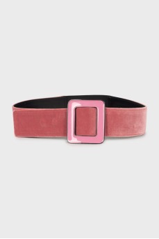 Velor belt with press studs