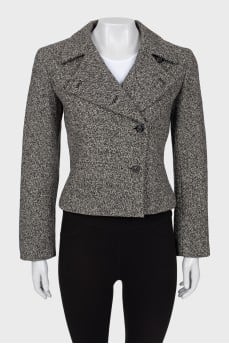 Cropped wool jacket